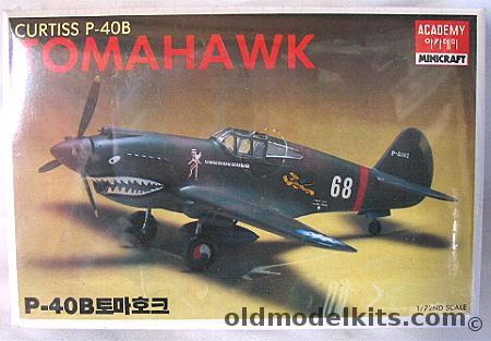 Academy 1/72 Curtiss P-40B Tomahawk, 1655 plastic model kit